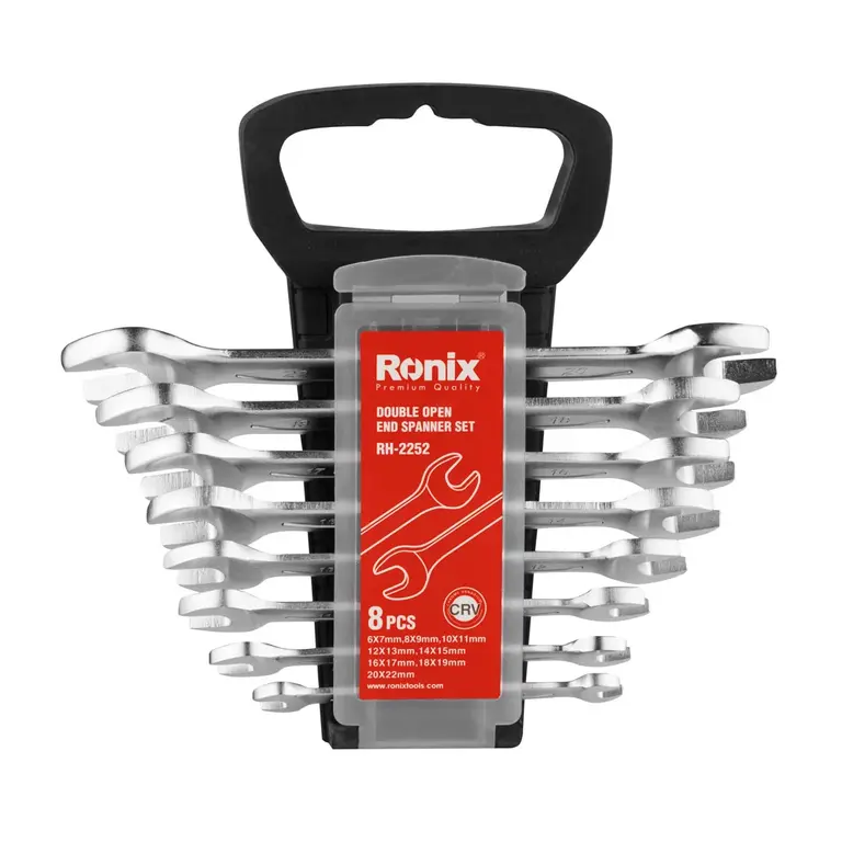 ღია ქანჩის გასაღებების ნაკრები Ronix RH-2252, 8ც