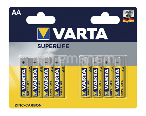 ელემენტი Varta Superlife Zinc-Carbon AA 8 ც