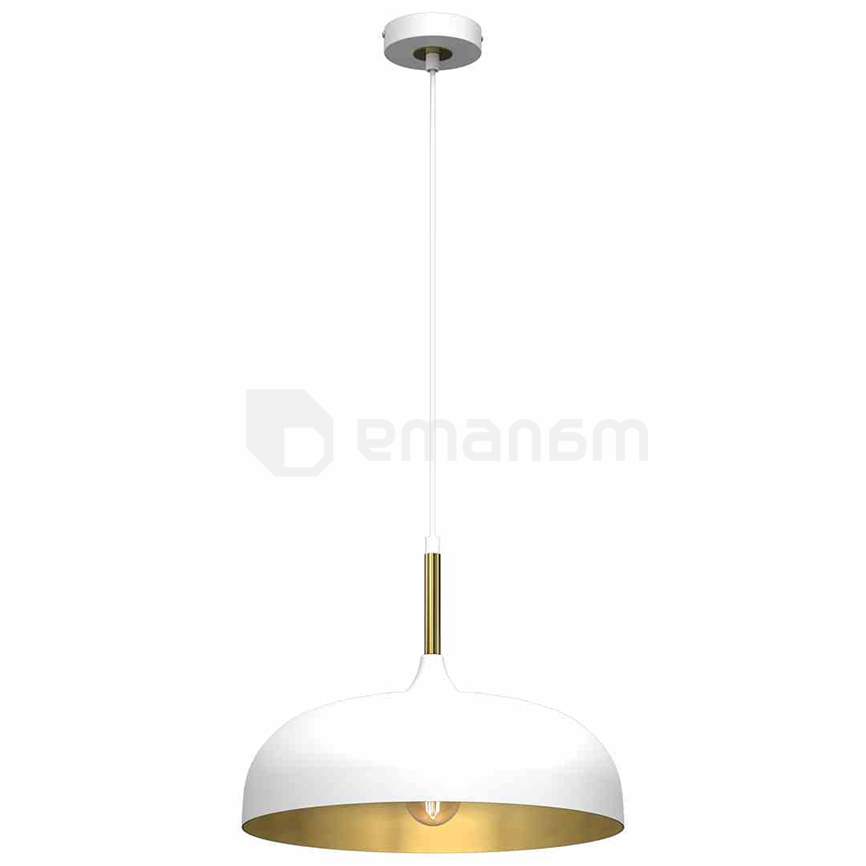საკიდი Milagro MLP8031 LINCOLN 1 E27 Ø35cm თეთრი ოქროსფერი