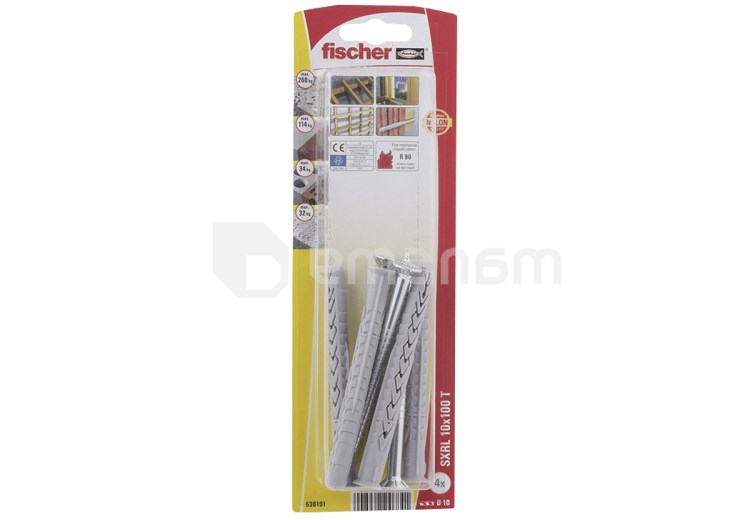 დიუბელი თვითმჭრლით Fischer SXRL 10x120 T 4ც 536192