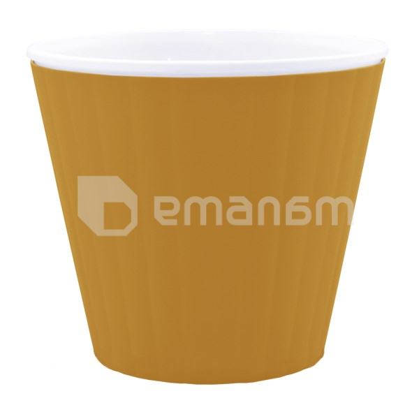 პლასტმასის ქოთანი ორმაგი Aleana იბისი 15.7x13 ბრინჯაო-თეთრი