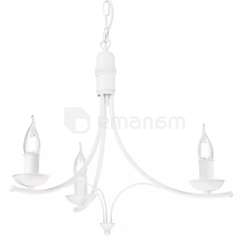 ჭაღი Lamkur 3 E27 ლითონი თეთრი LUCY 44149