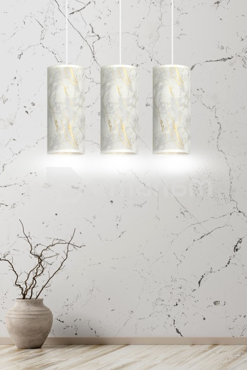 საკიდი EMIBIG Karli 3 E27 3x MAX 60W მარმარმარილო თეთრი