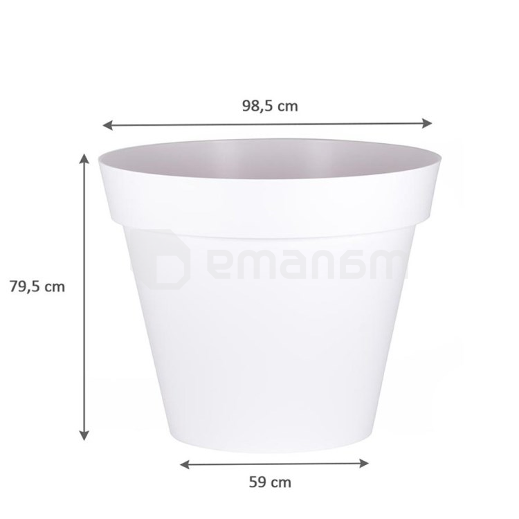 ქოთანი პლასტმასის EDA Plastiques POT TOSCANE 98,5 X 79,5სმ 356ლ