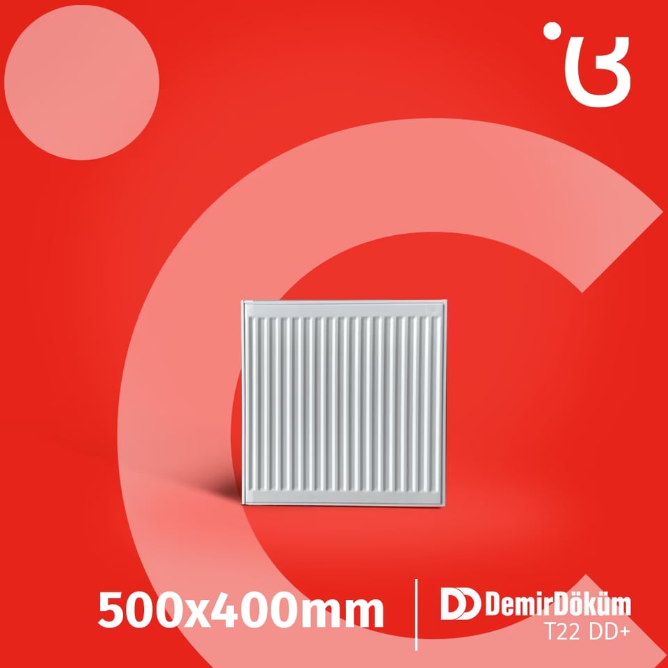 ფოლადის პანელური რადიატორი 500X400 T22  25 DD +