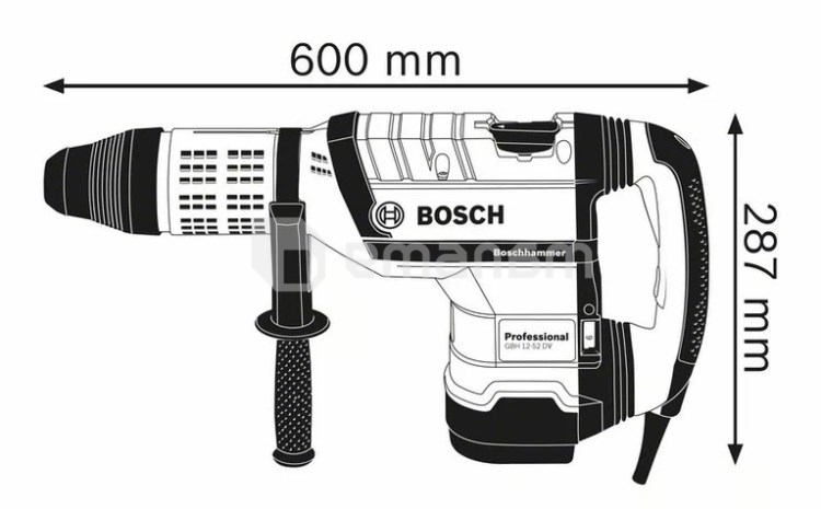პერფორატორი Bosch GBH 12-52 DV 1700W