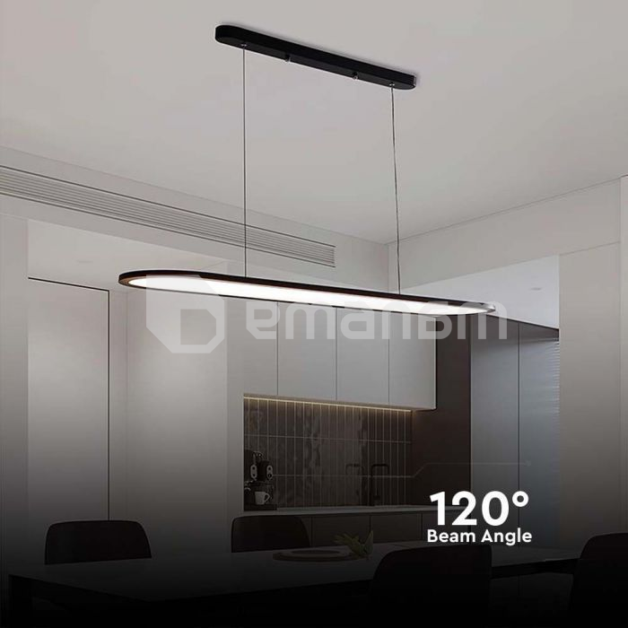 ჭაღი LED V-TAC 24W 3000К 3000Lm შავი ფერი 10046