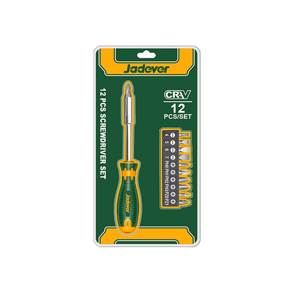 სახრახნისის თავაკების ნაკრები 12ც.-იანი JDSS1612 JADEVER