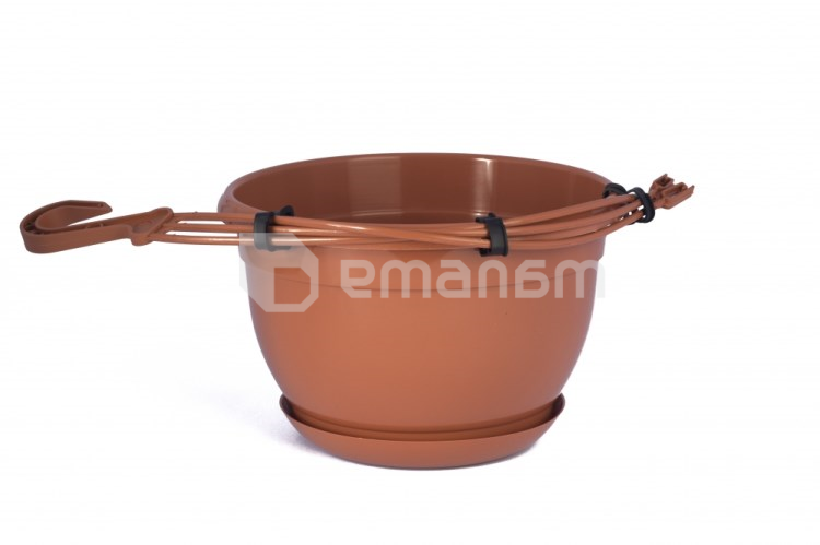 ჩამოსაკიდი პლასტმასის ქოთანი ყვავილებისთვის FORM PLASTIC Malta 2503-010 Ø24 ტერაკოტა