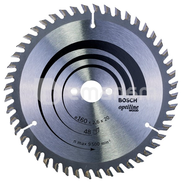 ცირკულარული დისკი Bosch Optiline Wood 160x2.6x20 მმ 48