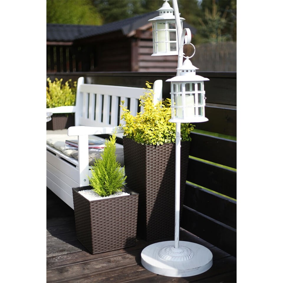 ქოთანი ყვავილის Lamela JUKA rattan planter mocha 40x40 სმ