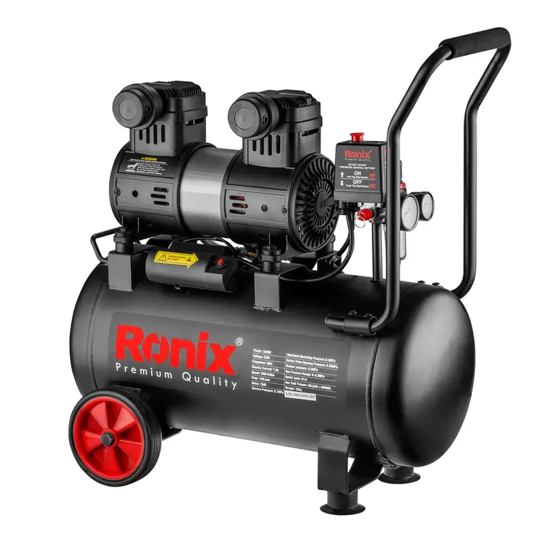 ჰაერის ჩუმი კომპრესორი Ronix RC-5012, 50ლ, 1680w