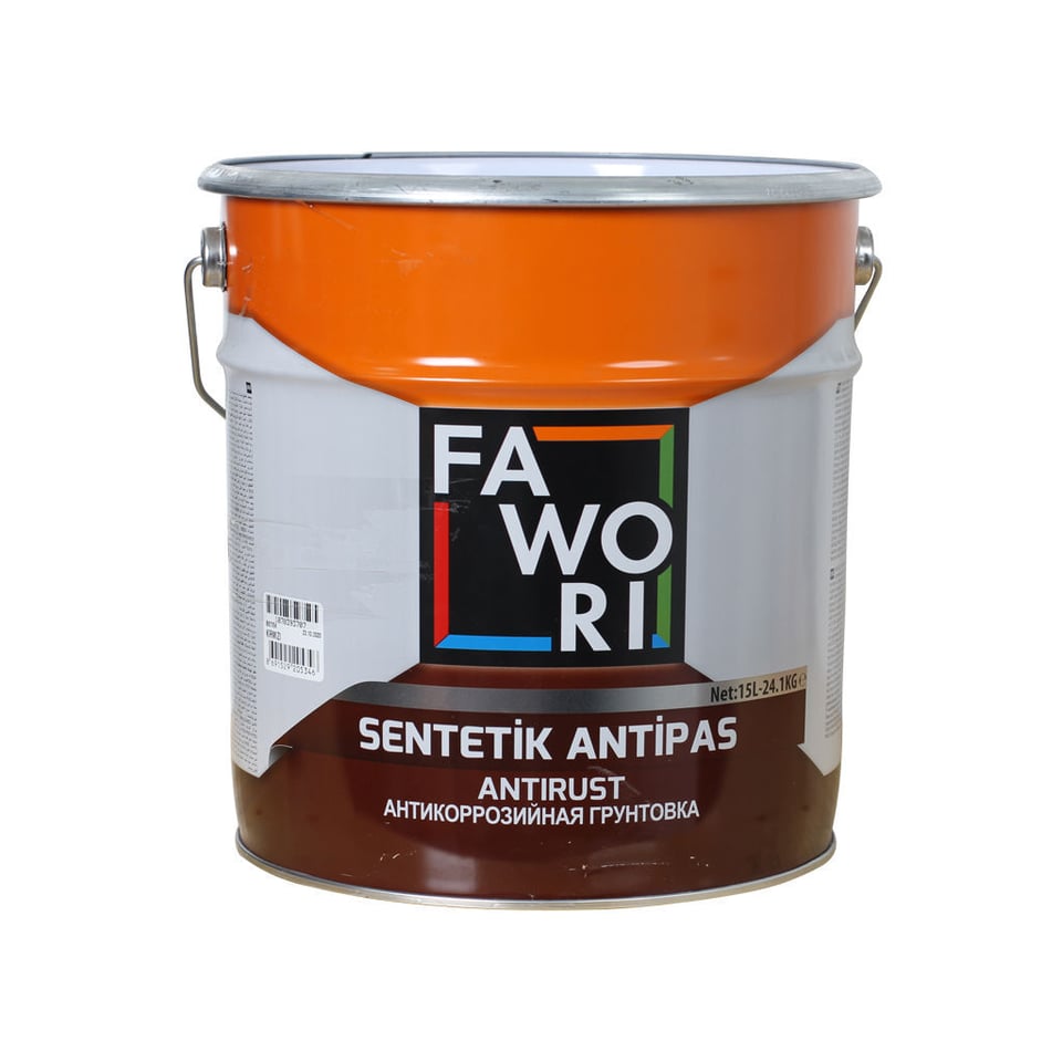 15ლ წითელი ანტიკოროზიული საღებავი FAW.SYN. ANTIPASS KIRMIZI 15LT