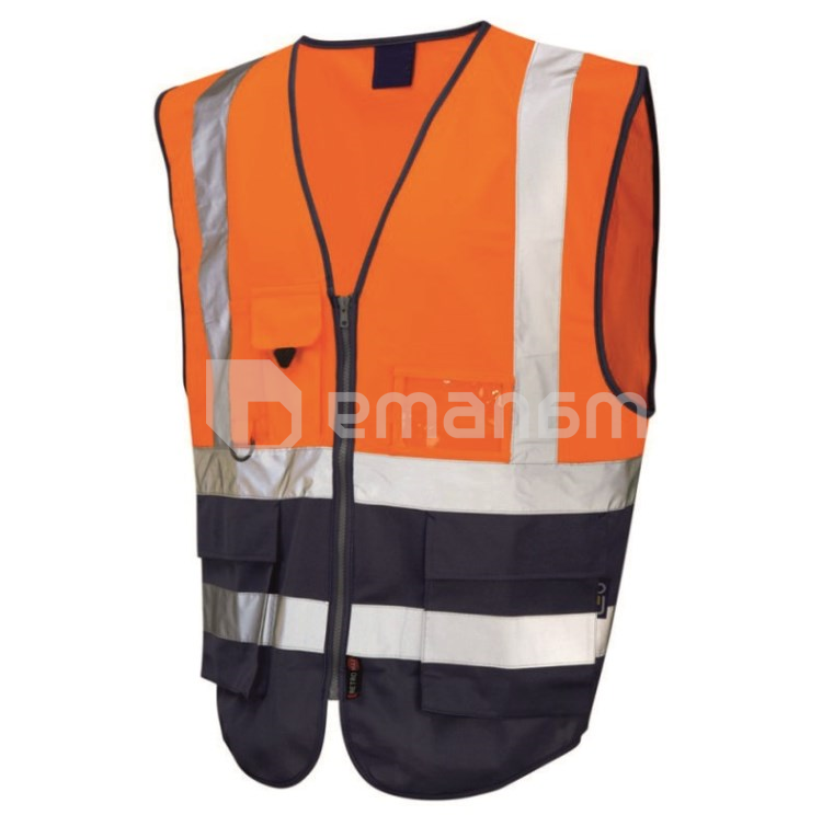 შუქამრეკლი ჟილეტი Parry Safe PS005-120 ნარინჯისფერი/ლურჯი 2XL