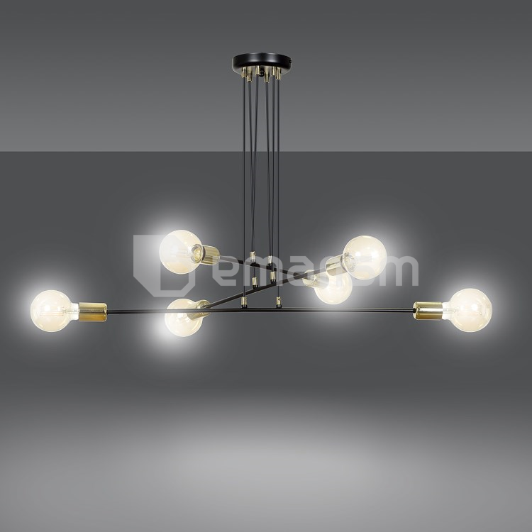 ჭაღი EMIBIG VESIO 6 E27 6x MAX 60W შავი