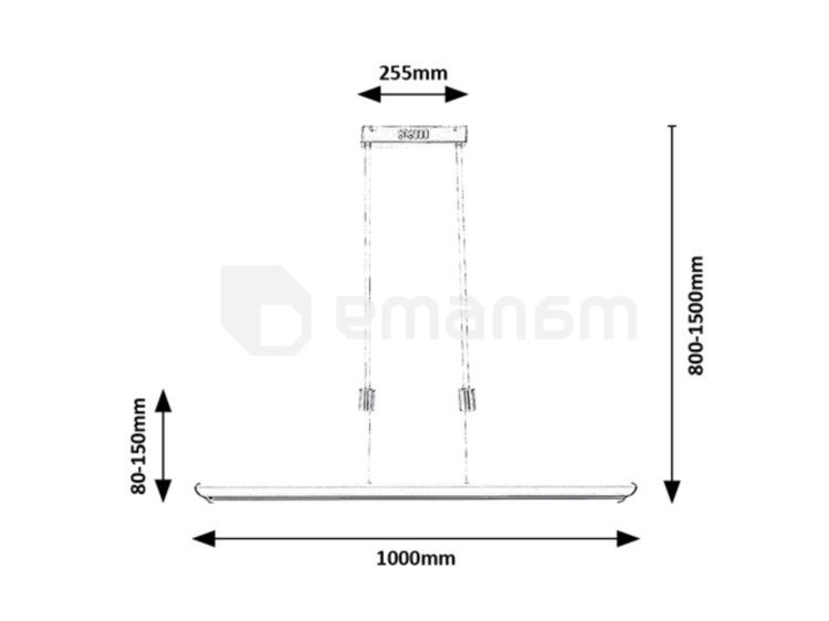 ჭაღი Rabalux Temperius 24W 3000K L1000 h1500 RGB satin თეთრი 72011