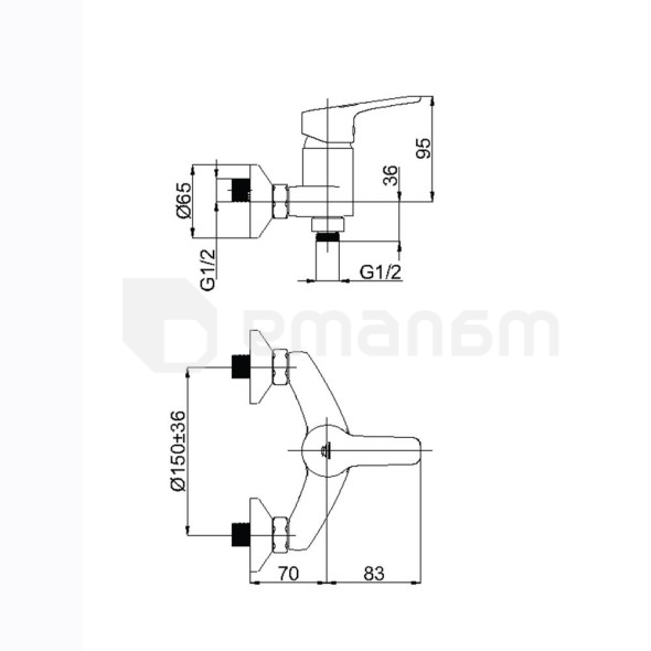 შემრევი RUBINETA Uno-12/K (N20D01)