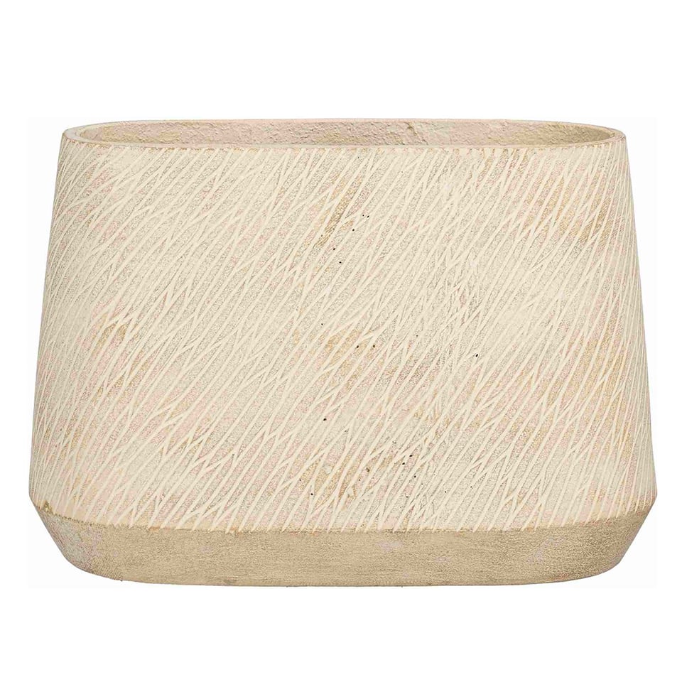 ქოთანი კერამიკული Camino pot oval taupe - l42xw20xh30cm