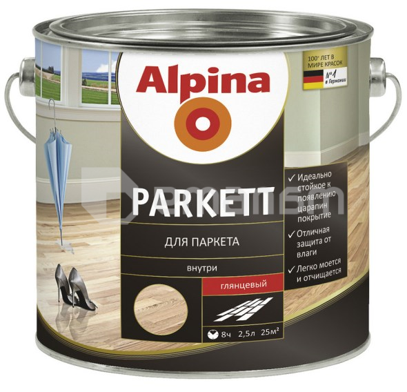 ლაქი Alpina Parkett 537846 2.5 ლ პრიალა