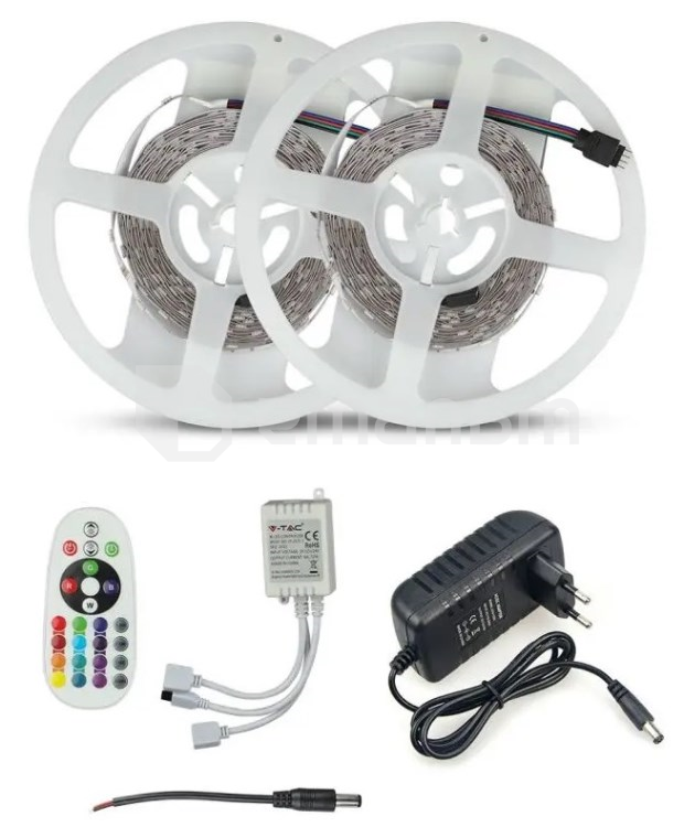 LED ლენტი V-TAC 2630 SMD5050 30LEDs RGB 2x5 მ
