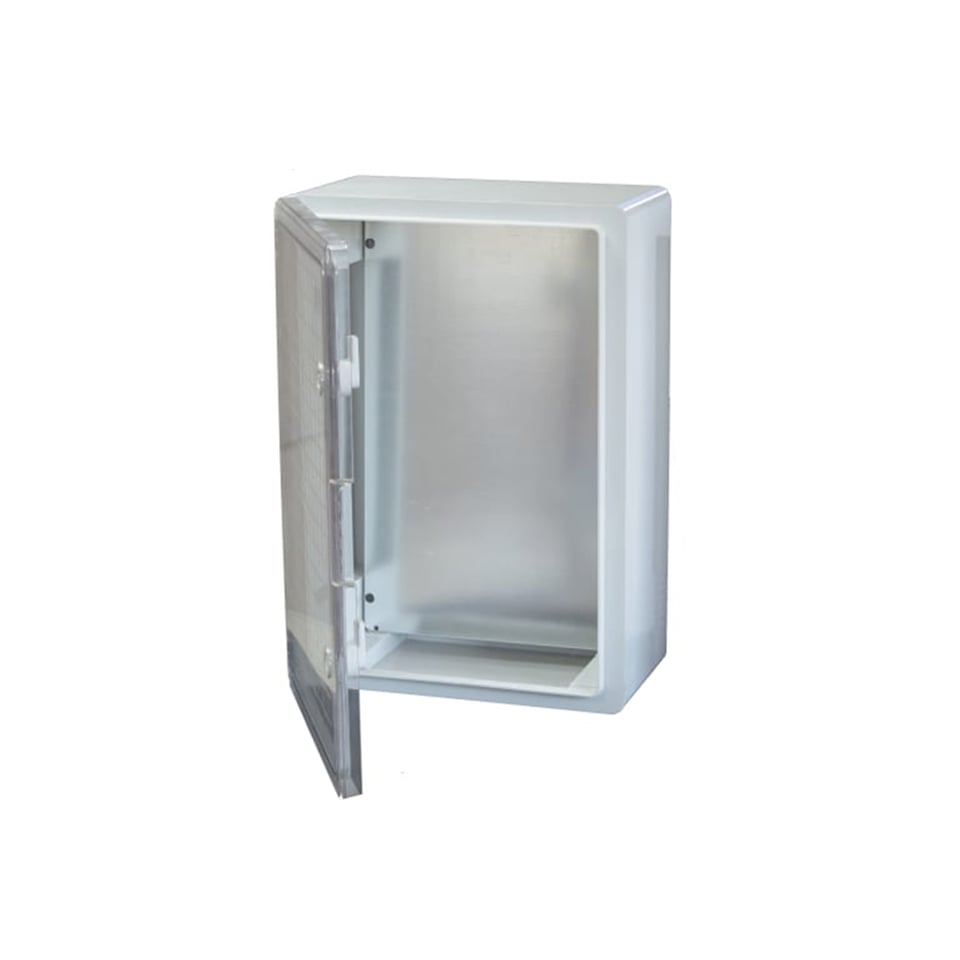 პლასტმასის კარადა გამჭვირვალე 400x500x180 ABS - AY-KA
