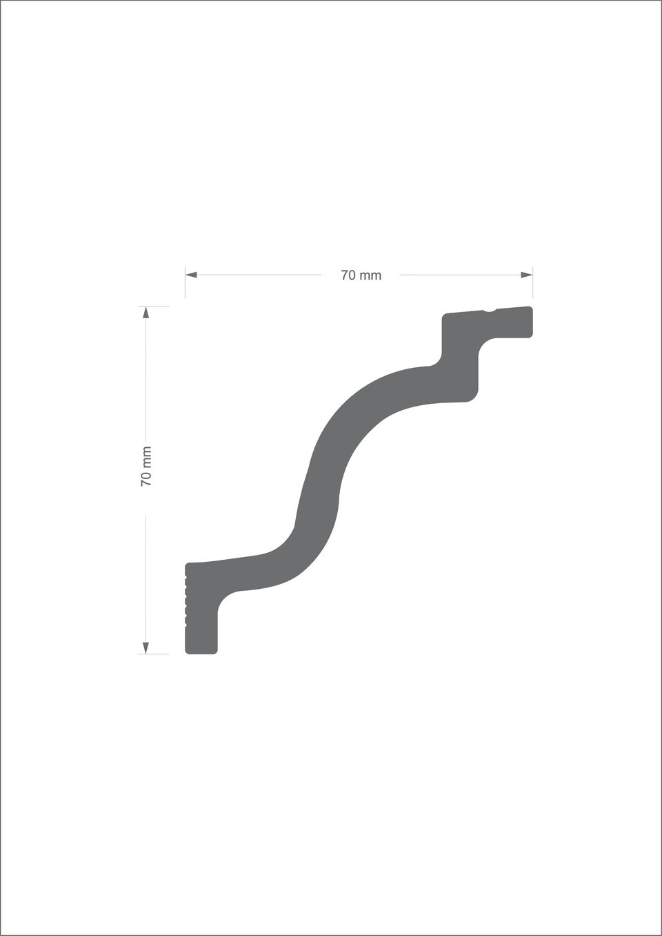 პენოპლასტის ჭერის კარნიზი SG B 70/70