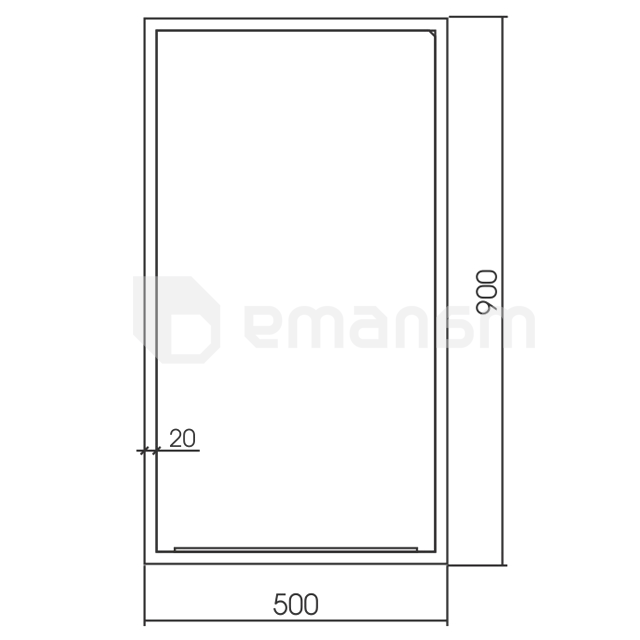 სარკე Silver Mirrors Bronks-Light 500х900 მმ ლითონის ჩარჩოთი