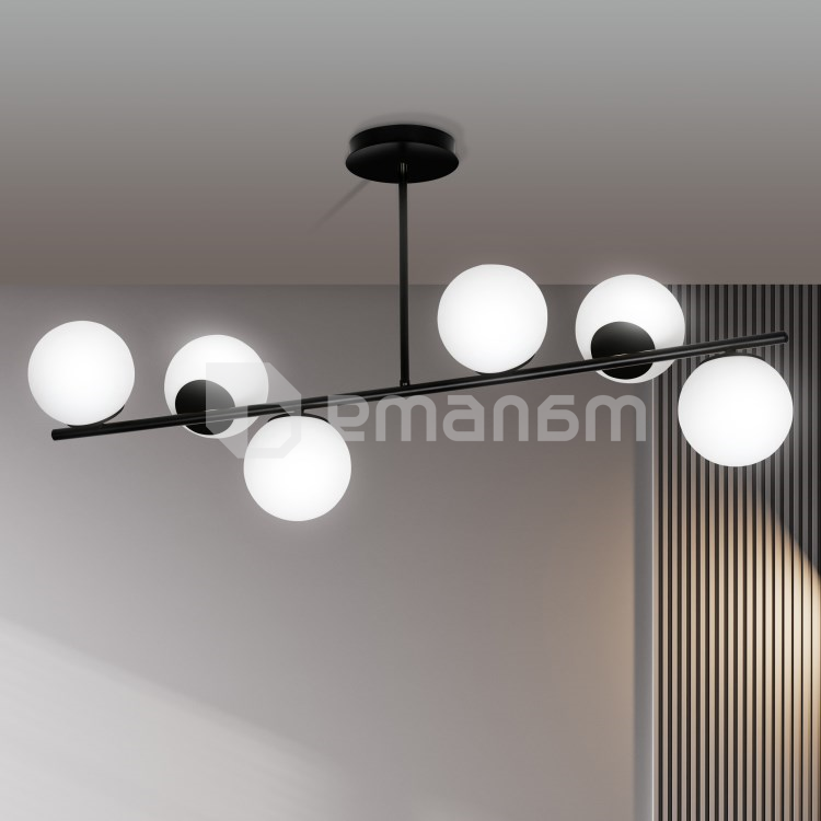 ჭაღი EMIBIG BIOR 6 E14 6x MAX 40W შავი