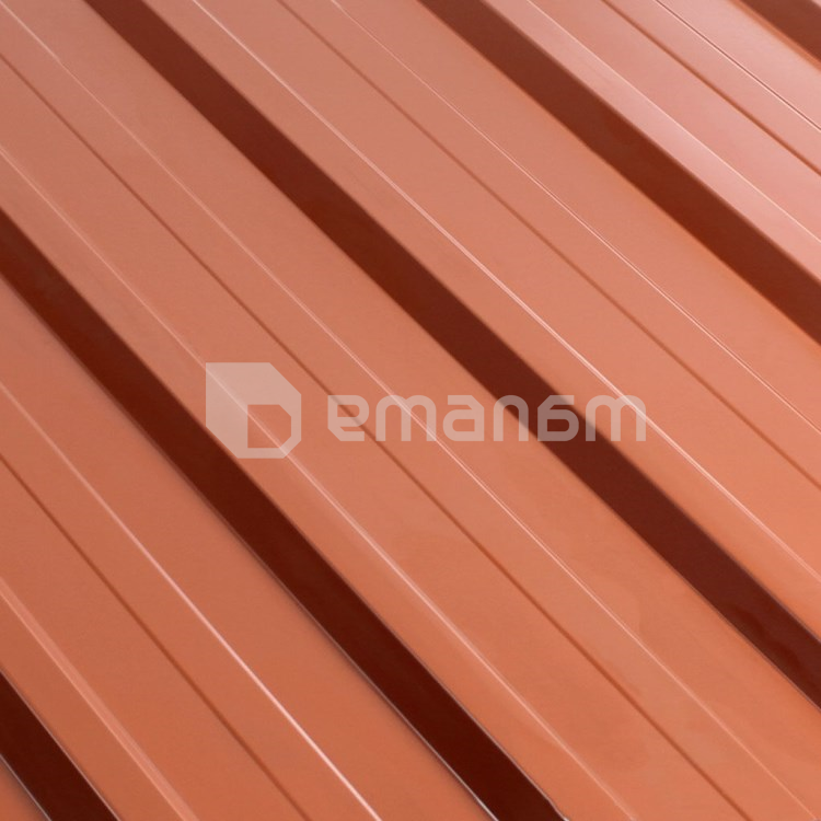 ფენილი პროფილირებული ტრაპეცია 1140x2000x0.45 მმ 2.28 მ² აგურისფერი