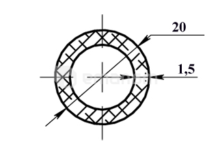 ალუმინის მილი PilotPro 20х1,5 1 მ