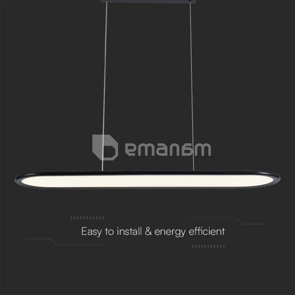 განათება V-TAC LED 24W 4000K 3000Lm შავი ფერი 10045