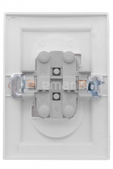 როზეტი შტორებით EKF ERR10-102-100 2 განყოფილებიანი თეთრი