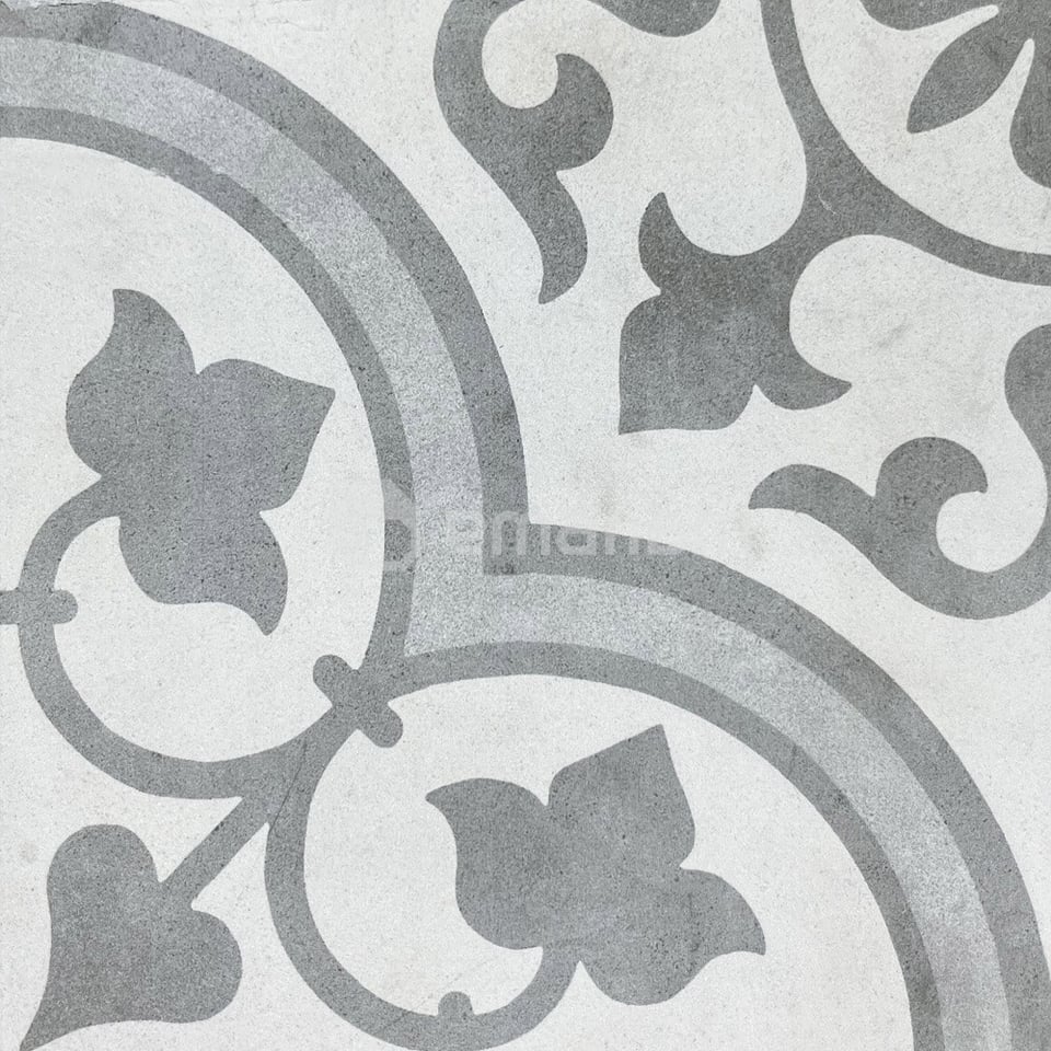 კერამოგრანიტი Mercury Cuban Silver Ornate 22,3X22,3სმ