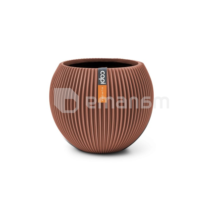 ქოთანი ყვავილის Capi Europe Vase Groove 18x15სმ წითელი