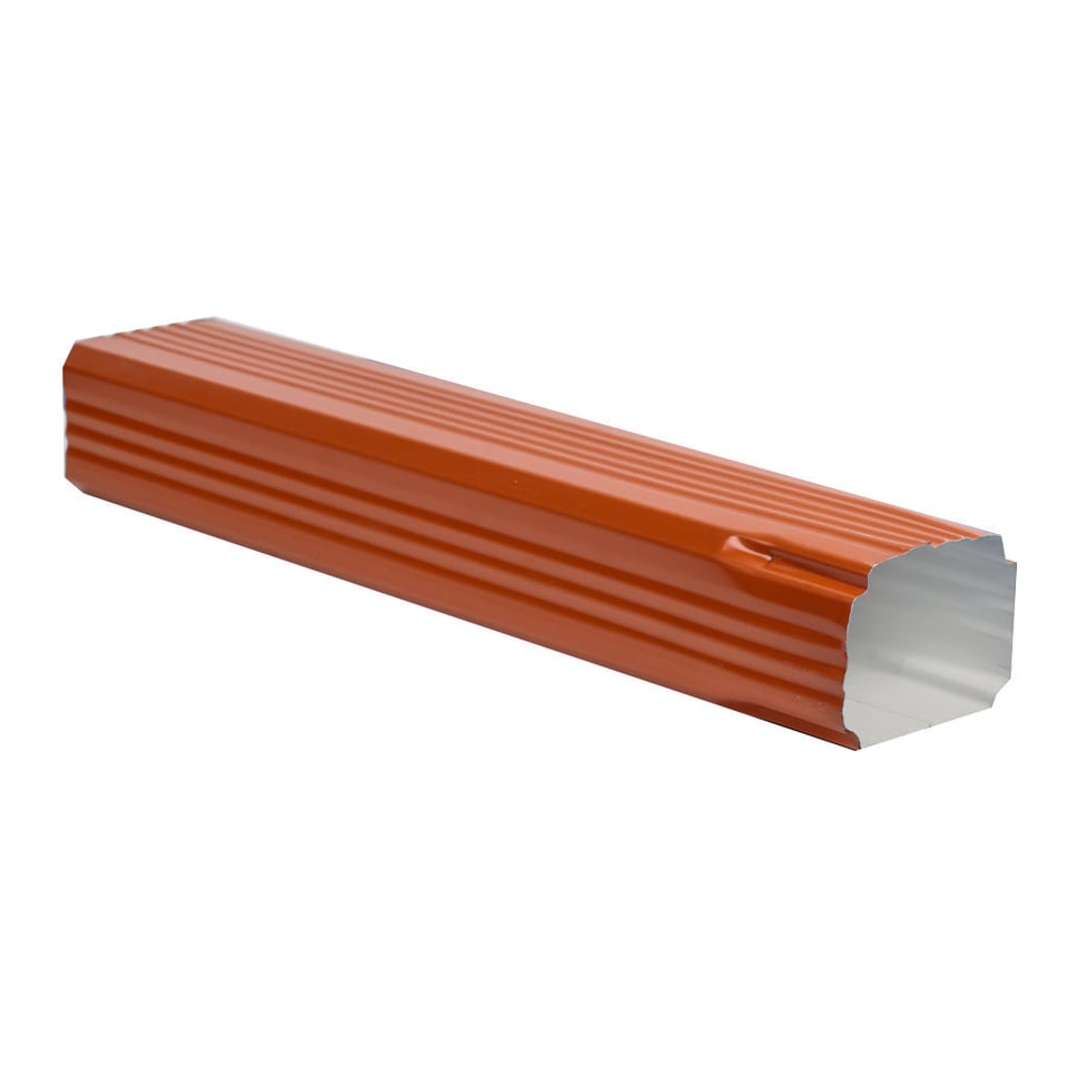 ოთხკუთხა წყალსაწრეტი მილი 0.50x350 RAL 8004 (2000 მმ.)