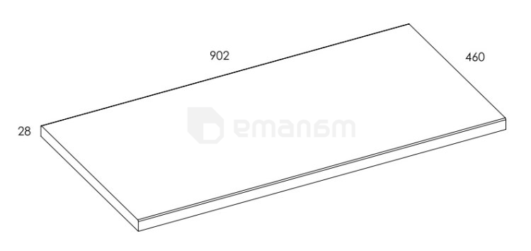 ზედაპირი ტუმბოს Elita GR28 90/46 მუხა
