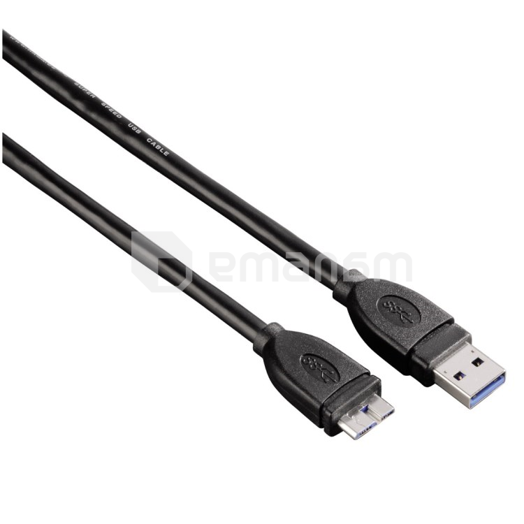 კაბელი micro USB Hama შავი 1.8 მ 124420