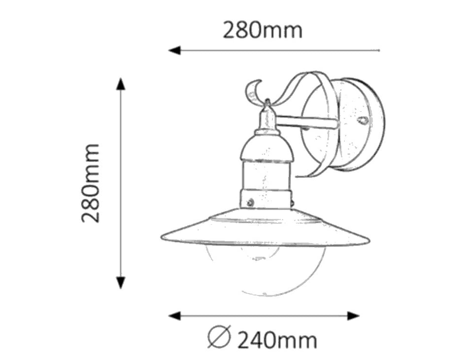 სანათი ბაღის-პარკის  Rabalux 8271 Oslo 1 E27 40w ბრინჯაოსფერი