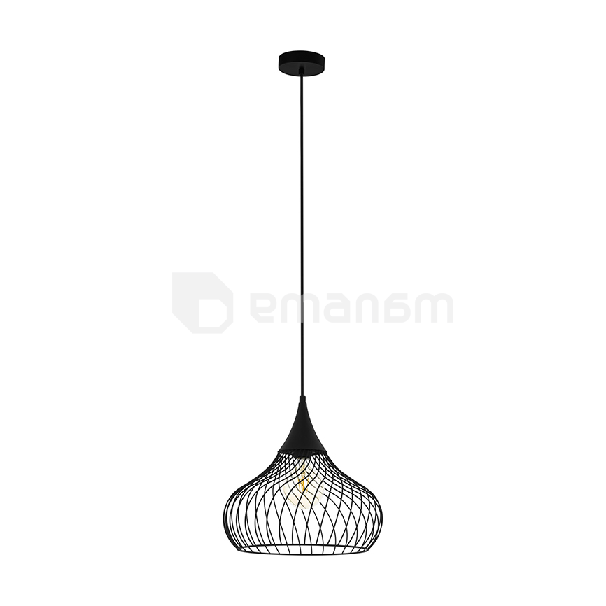 ჭერის სანათი EGLO 43344 1 E27 STAVERTON შავი