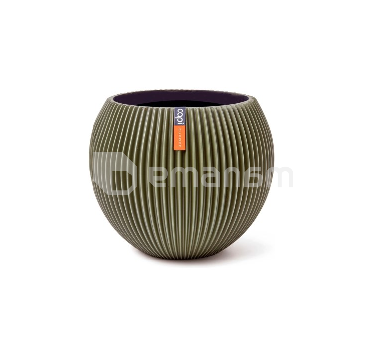 ქოთანი ყვავილის Capi Europe Vase Groove 30x25სმ მწვანე