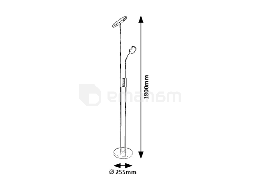 ტორშერი Rabalux Ophus 18+4W 3000K 1750Lm Ø255 3240 h1800 შავი
