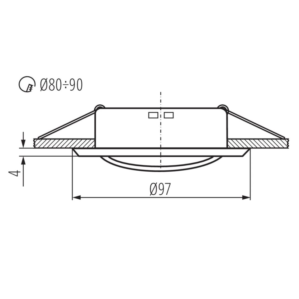 სანათი წერტილოვანი Kanlux თეთრი ARGUS II CT-2115-W 37163