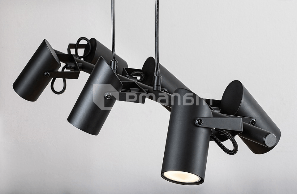 საკიდი Rabalux Maximilian 6 GU10 h1500 L870 შავი