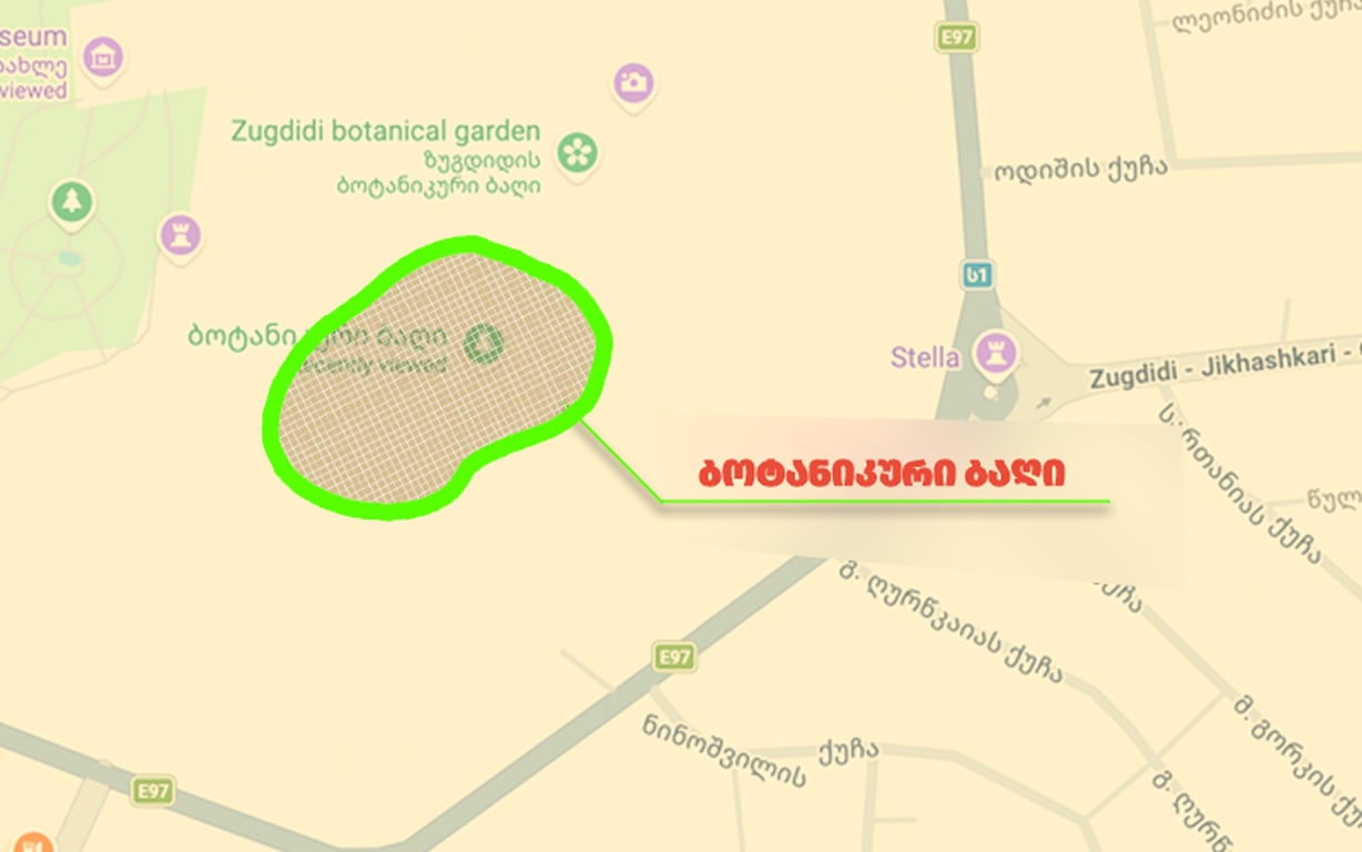 Greening of the Zugdidi Botanical Garden