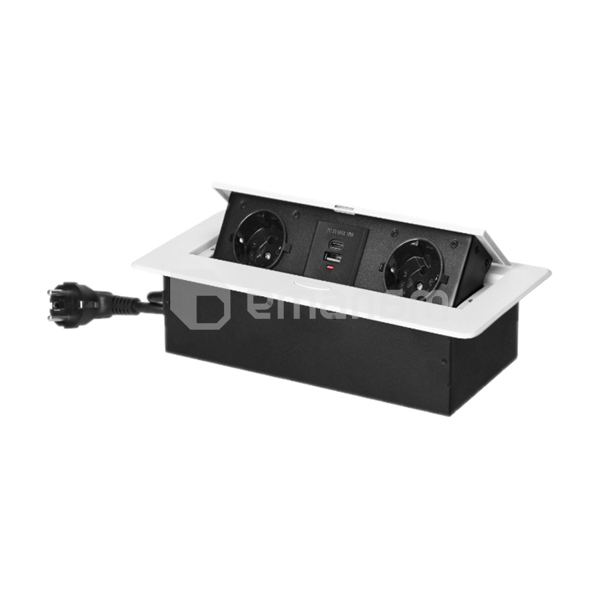 დამაგრძელებელი მაგიდის ORNO 2 1.5მ Schuko USB-A C თეთრი