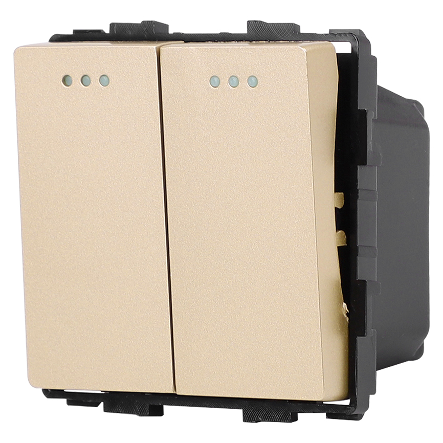 ჩამრთველი Socket Style Reverse 2 2G-2W ოქროსფერი