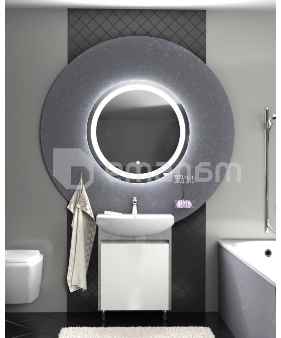 აბაზანის ტუმბო ხელსაბნით Nice Loft 50 grey/white Solo 50 სმ