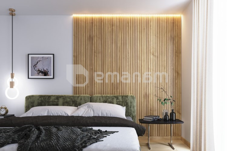 კედლის პანელი MDF Super Profil 12117 2800x117x12 მმ 0.3276 მ² შავი