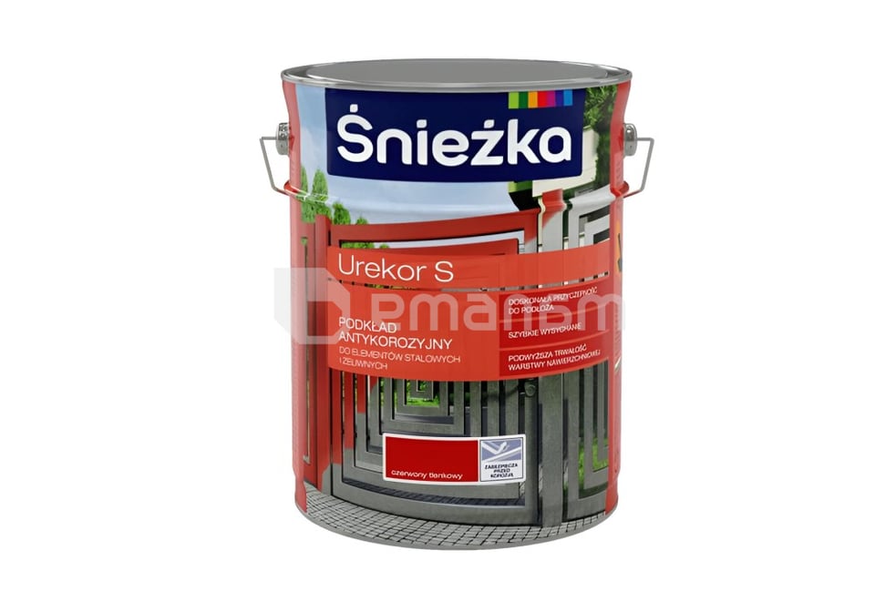 გრუნტი ანტიკოროზიული ლითონისთვის Sniezka Urekor S წითელი 5 ლ