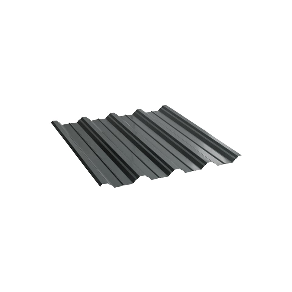 პროფილირებული ფერადი თუნუქის სახურავი 0.47X1080 პრიალა RAL7024 NOVA